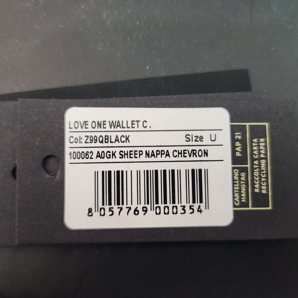 PINKO Love One Wallet C Black Purse / Wallet on a Chain - Picture 10 of 10